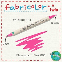 Zig Fabricolor Twin Çift Uçlu Kumaş Boyama Kalemi Floresan Pınk