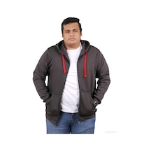 Outdoors Büyük Beden Fermuarlı Erkek Ceket
