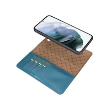 Bouletta Samsung Galaxy S22 Plus Uyumlu Deri Cüzdanlı Kılıf Brn4E