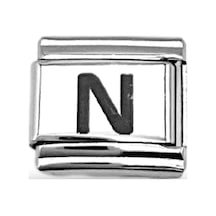 N Harf Charm Çelik Bileklik Aksesuarı Kişiye Özel Harf Modülü Minimal & Şık Tasarım