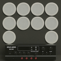 Luxury, 10 Adet Hoparlör 1 Adet Anfi, Asma Tavan Ses Sistemi, Alçıpan Tavan Ses Sistemi, Mağaza Ses Sistemi