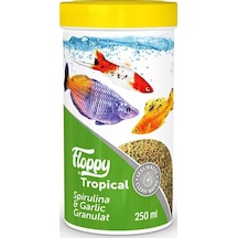 Floppy Tropical Spirulina Garlic Sarımsaklı Yem 250 ML 100 G