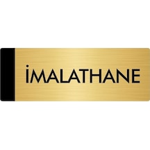 Metal Yönlendirme Levhası, Departman Kapı Isimliği İmalathane 5x20 Cm Altın Renk