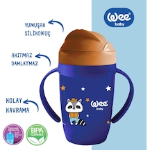 Wee Baby Friends Pipetli Bardak 265 Ml - Lacivert Açık Kahverengi