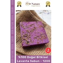 Lavanta %100 Doğal Güzel Kokulu El Yüz Saç Vücut Orijinal Bitkisel Lavanta Sabunu 120g - 3 Adet Karışık