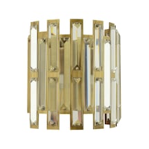 Gallıano Eskitme Boyalı Kristal Taşlı Duvar Lambası Yatak Odası-Y Eskitme
