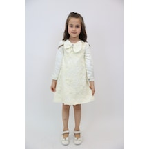 Xo Kids Kız Çocuk Elbise 3-10 Yaş 3911 Ekru