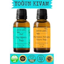 %100 Saf Çay Ağacı Uçucu Yağı Ve Portakal Uçucu Yağı - 10ml + 10ml 20 ML