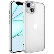 iPhone Uyumlu 13 Kılıf Lopard Glitter Full Renkli Silikon Kapak - Gümüş