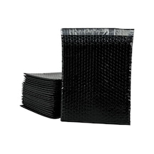 Siyah Bantlı Kapaklı Baloncuklu Torba, Balonlu Patpat Torba 20cm En X25cm Boy +5cm Kapak 25 Adet