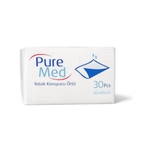 Puremed Yatak Koruyucu Örtü 60x90 Cm Tek Kullanımlık Sıvı Geçirmez Hasta Altı Örtüsü
