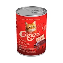2 Adet Cango Yetişkin Yaş Kedi Maması Ciğerli 415 Gr