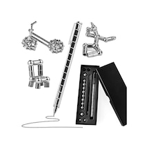Metal Dönüştürülebilir Fidget Magnetic Pen-silver