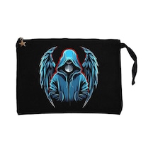Depressed Angel Siyah Clutch Astarlı Cüzdan / El Çantası