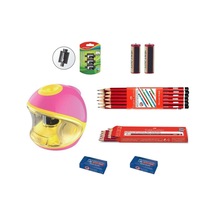 Keyroad Pilli Otomatik Kalemtraş Pembe Seti : Platinum