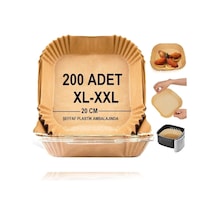 Baker Home Airfryer Pişirme Kağıdı,xl-xxl Büyük Boy, Kare, 200 Adet Hava Fritöz Parşömen Fırın Kağıdı Tek