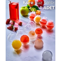 4'lü Küre Buz Kalıbı 5 Cm Çapında Buz Küresi Kalıbı - 1 Adet Çok Renkli