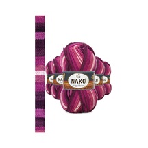 5 Adet Vega Stripe Premium Akrilik El Örgü İpi Yünü No: 82413