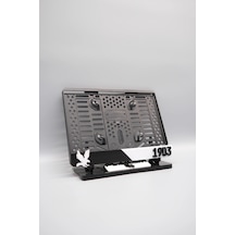 Siyah Beyaz Taraftar 3d Kabartmalı Pleksi Motor Plakalığı - 848647906