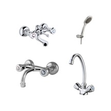 Erce Klasik Banyo Sabit Lavabo + Eviye Bataryası Duş Takımı