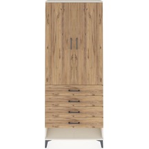 Arges Dolap 3 Raflı 4 Çekmeceli 2 Kapaklı 88x30x221 Aytaşı-çam Aytaşı