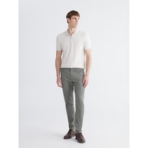 Lcwaıkıkı Classic Haki Dar Kalıp Gabardin Erkek Chino Pantolon