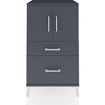Hyperion Komodin 2 Raflı 2 Çekmeceli 2 Kapaklı 60x44x106 Antrasit-antrasit Antrasit
