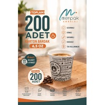 Karton Bardak 6,5 Oz 200'lü Sızdırmaz Erimez Kağıt Bardak