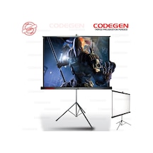 Codegen Tx-24 Trıpod Projeksiyon Perdesi 240x200 Arkası Siyah Fonlu - Taşınabilir Ayaklı Model