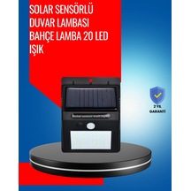 Solar Enerjiyle Çalışan Ip65 Su Geçirmez 20 Led Duvar Lambası Çok Renkli