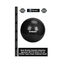 Özel Üretim Hareket Ekipman Egzersiz Bpt-75 Black 75 Cm Plates Topu Poşet Ambalaj Siyah