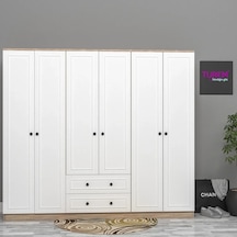 6 Kapılı Özel Yapım Gardrop Mdf Sis Gri