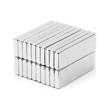Güçlü Neodyum Blok Mıknatıs - 30x10x2 Mm 20 Adet