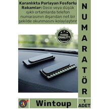 Numaratör Şık Lüks Park Telefon Numarası Fosforlu Torpido Üstü Kayar Kapaklı Oto Araç İçi Numaratör