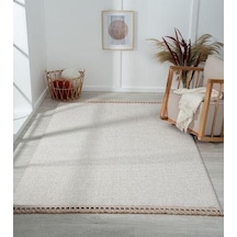 Çam Halı Solo Ef005a Krem Bej İskandinav Tarzı Modern Desen Halı