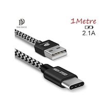 Dux Ducıs Usb Type C Kopmaz Yırtılmaz Usb Kablo Hızlı Şarj 1 Metre- 5775