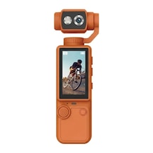 Q8 4k Ultra Hd Taşınabilir Vlog Spor Ve Aksiyon Kamerası 2.0 Döndürülebilir Ips Ekran Turuncu Çok Renkli
