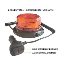 Tepe Lambası 6 Fonksiyonlu Çakmak Fişli Mıknatıslı 12-110 Volt