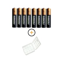 Duracell 750 mAh AAA Ni-MH Şarj Edilebilir İnce Kalem Pil 8'li + Pil Kutusu