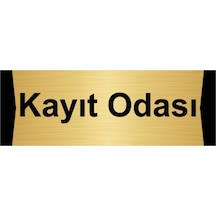 Kayıt Odası 7x20cm Altın Renk Metal Yönlendirme Levhası