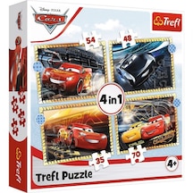Trefl Cars Yarışı 4'lü 35+48+54+70 Parça Puzzle