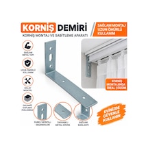 Metal Korniş Demiri 110x55 Gri - 922928743 Gri