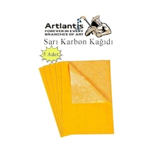 Karbon Kağıdı A4 5 Adet 21x29,7 Cm Renkli Karbon Kağıdı Kopya Kağıdı Transfer Kağıdı Sarı