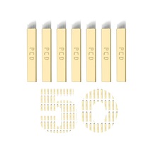 50 Adet Tek Kullanımlık Kaş Mikroblading, Microblading Kalemi, Kaş Microblading, Pcd 12 Pin Şekilli Manuel Microblading Aracı 0,25 Mm-12p