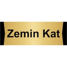 Zemin Kat 5x20cm Altın Renk Metal Yönlendirme Levhası