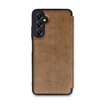 Newface - 827 - Samsung Galaxy A15 4g Kılıf Flip Cover - Edntrend - - Taba