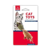 Nunbell Fare Şekilli Catnipli Tüylü Kedi Oyuncağı