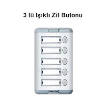 3 Lü Işıklı Zil Butonu