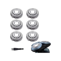 Sh60/72 Philips Norelco Elektrikli Tıraş Makinesi Serisi 6000, Sh60 Yedek Bıçaklar Tıraş Makinesi S6810/82, S6850/85, S6880/81 İçin Tıraş Makinesi Başları, Yükseltilmiş Tıraş Bıçağı 6'li Paket