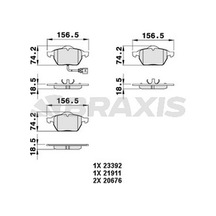 Volkswagen Vento 1991-1998 Arası 2.0, 2.8 Vr6 Braxis Marka Ön Balata